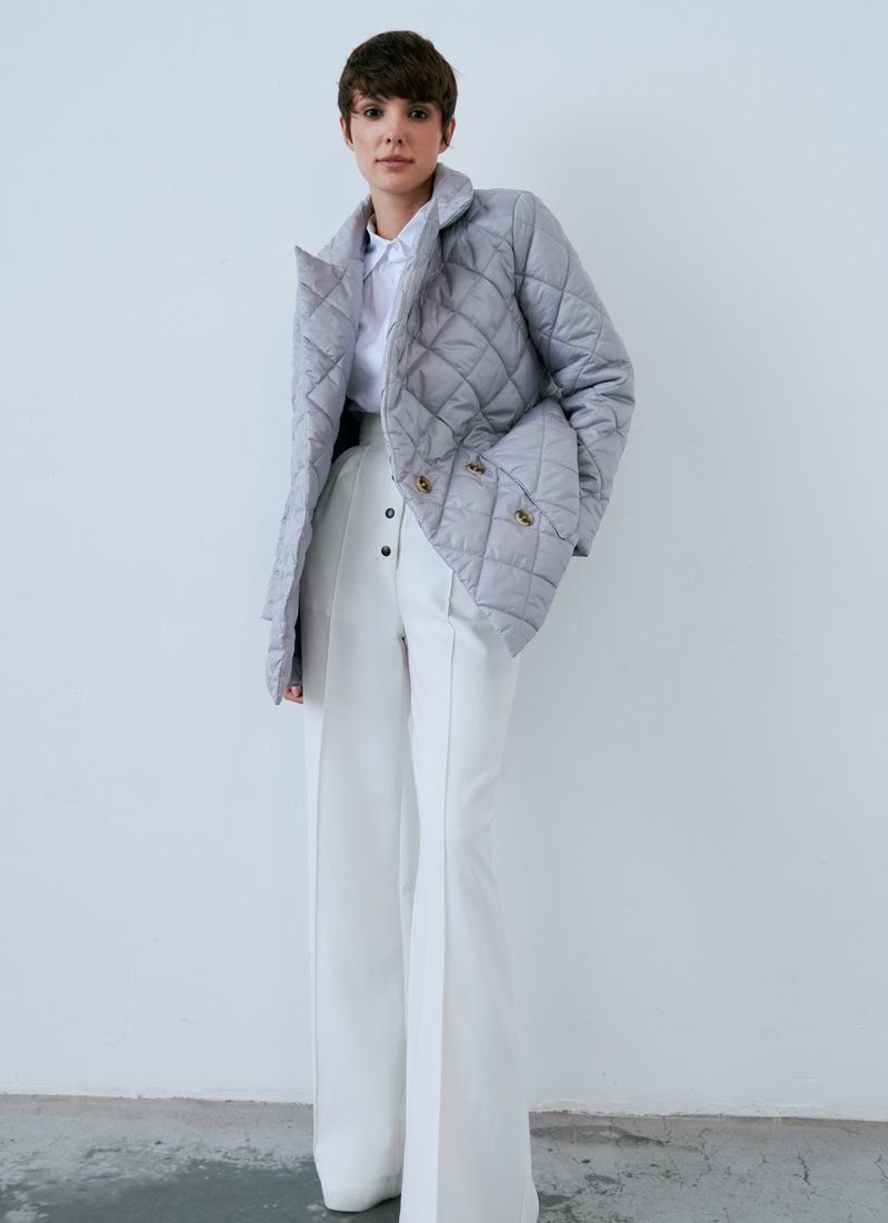 Grey quilted jacket
