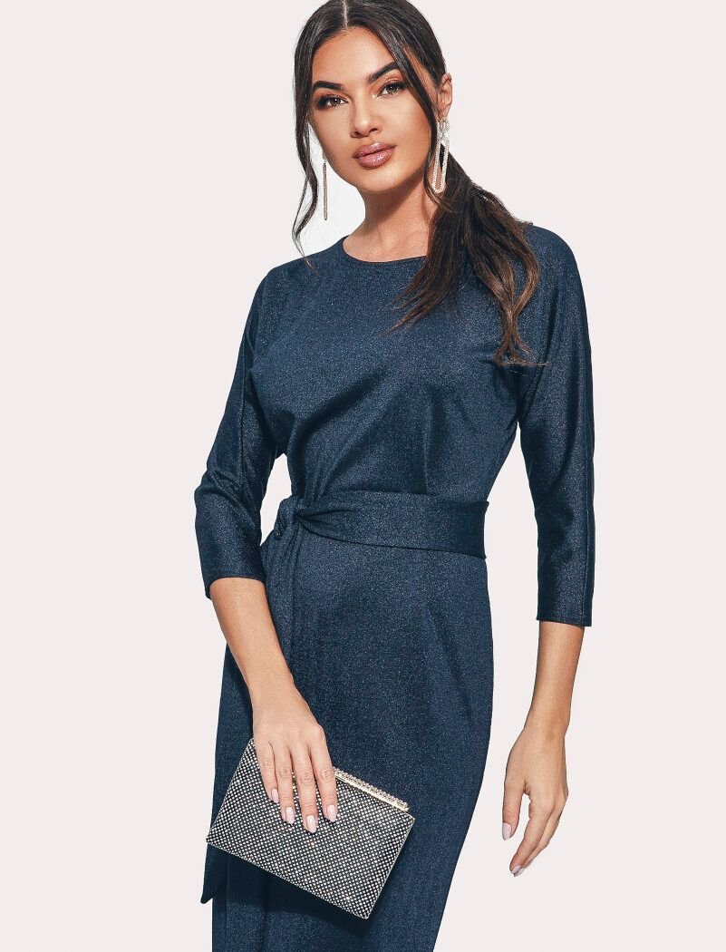 Dress with lurex thread