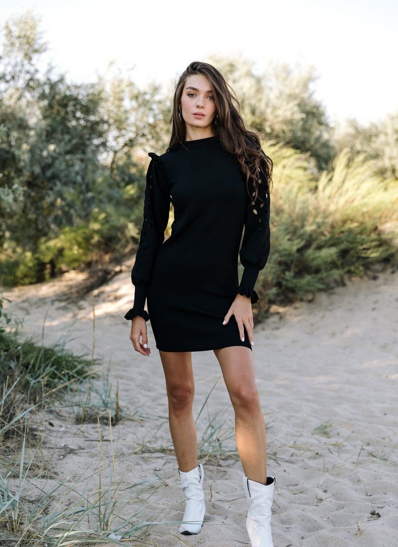 Black Knitted Dress