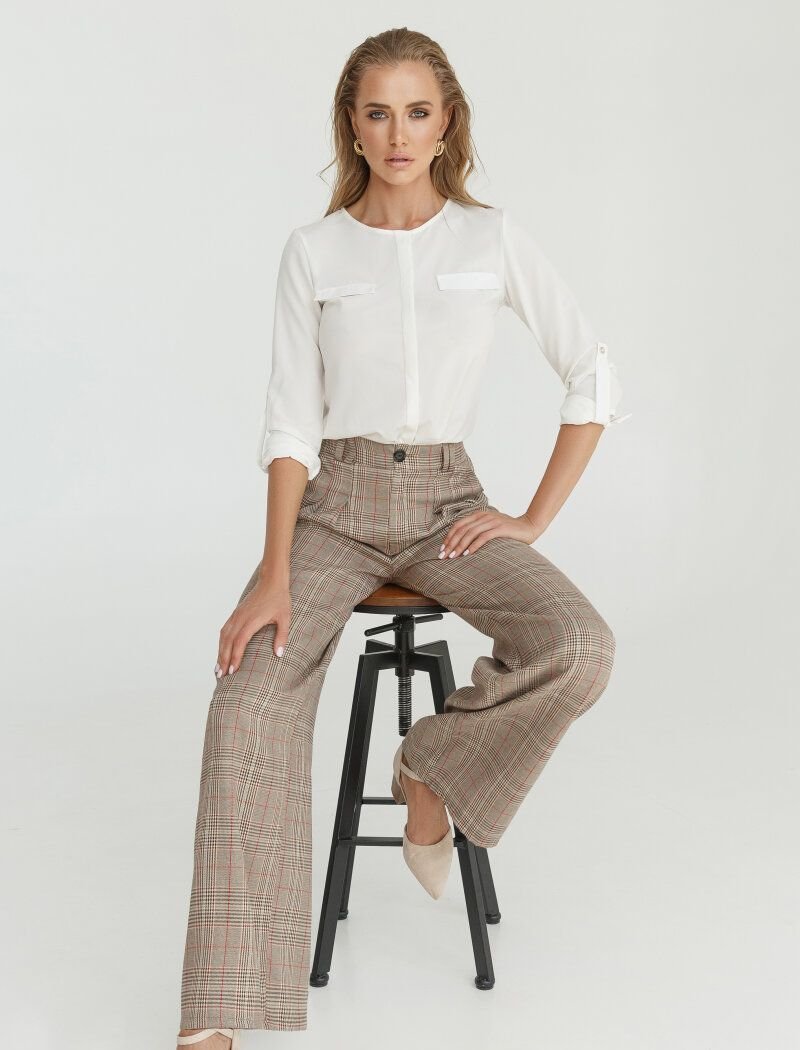 Trendy Checkered Palazzo trousers