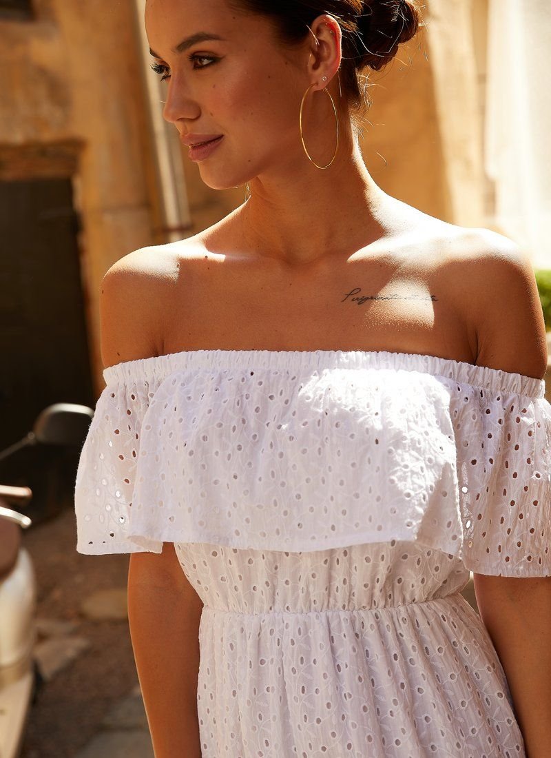 Cotton off-the-shoulder dress