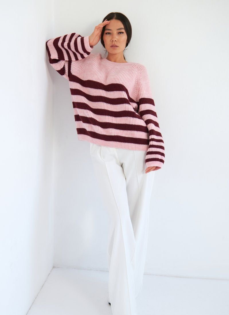 Pink Striped sweater