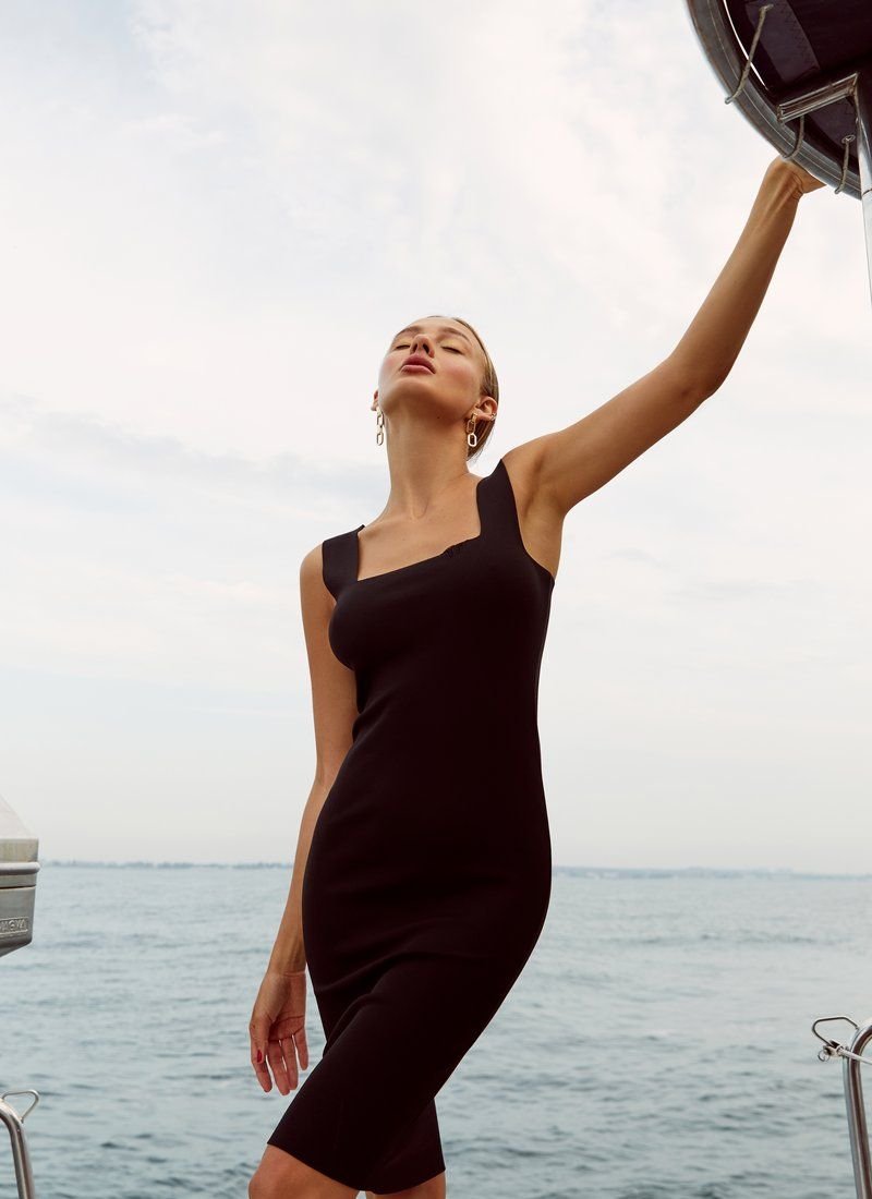 Basic dress made of knitwear