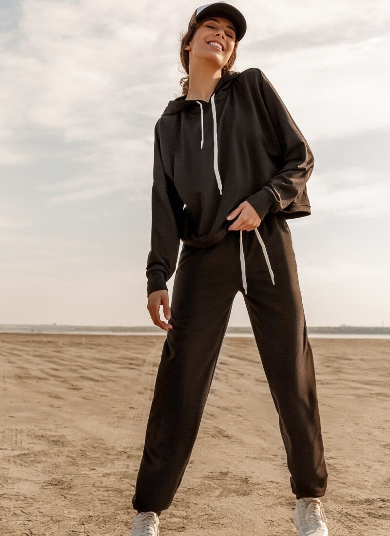 Black Tracksuit with oversize hoodie