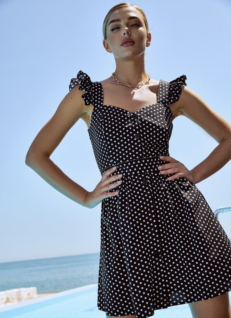 Light sundress with polka dots