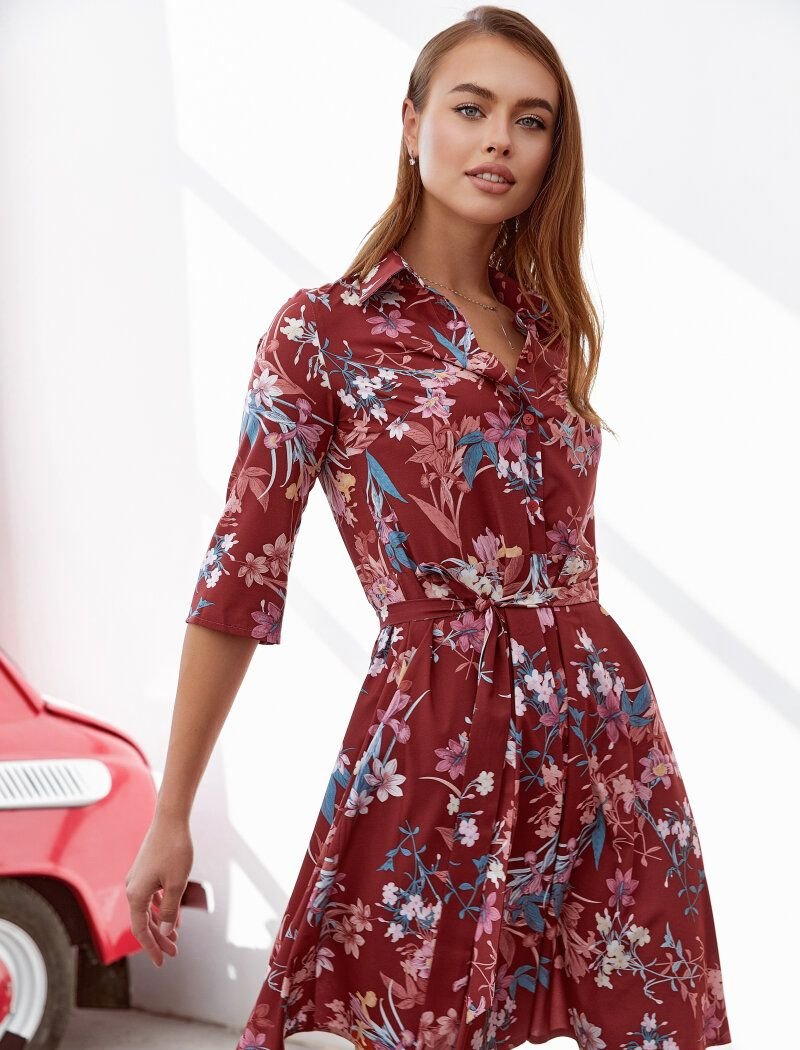 Floral print Shirt Dress