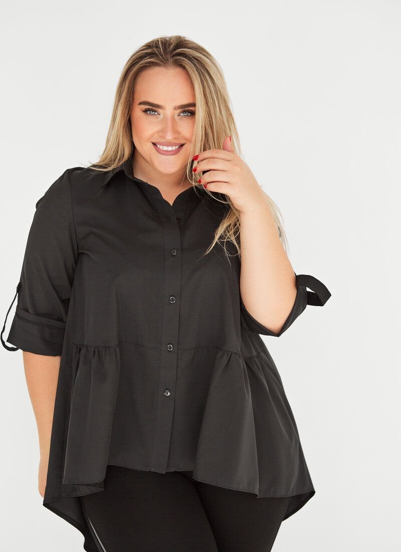 Black shirt with asymmetry