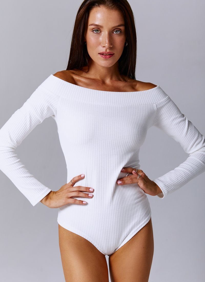 White Off-the-shoulder Bodysuit