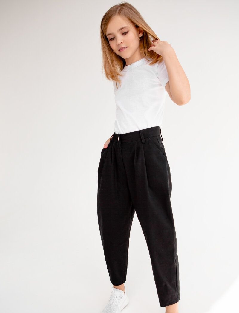 Black banana pants for girls