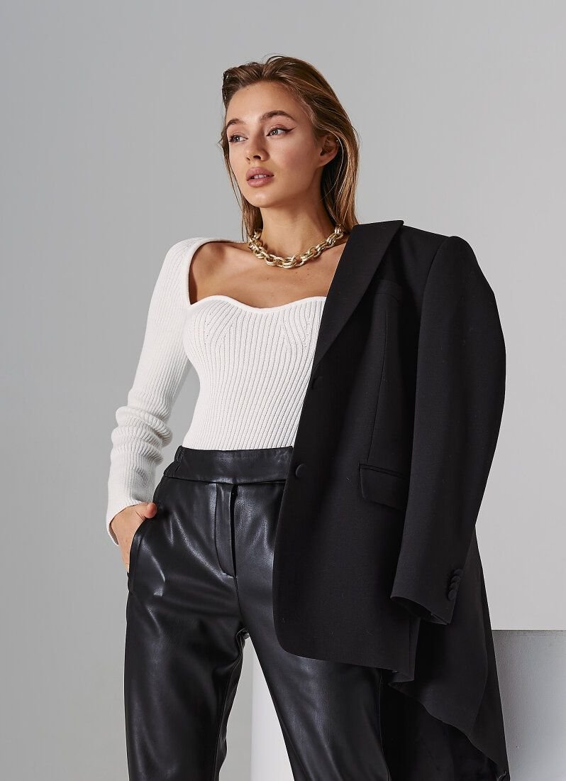 Ribbed jersey jumper