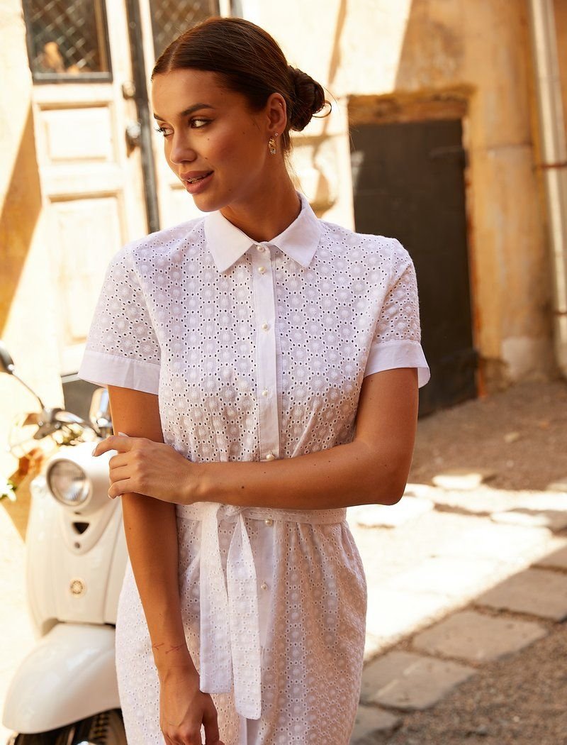 Dress in a shirt style