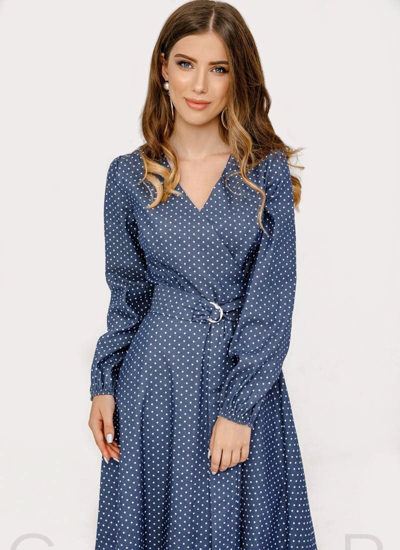 Dress with small polka dots