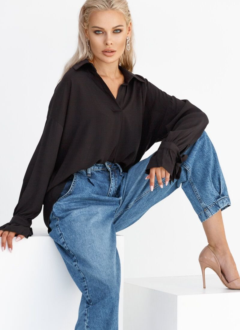 Black Asymmetrical Shirt