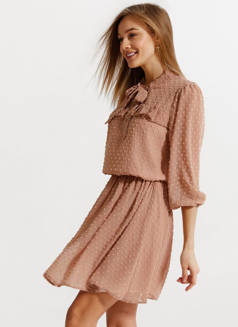 Dress with small polka dots