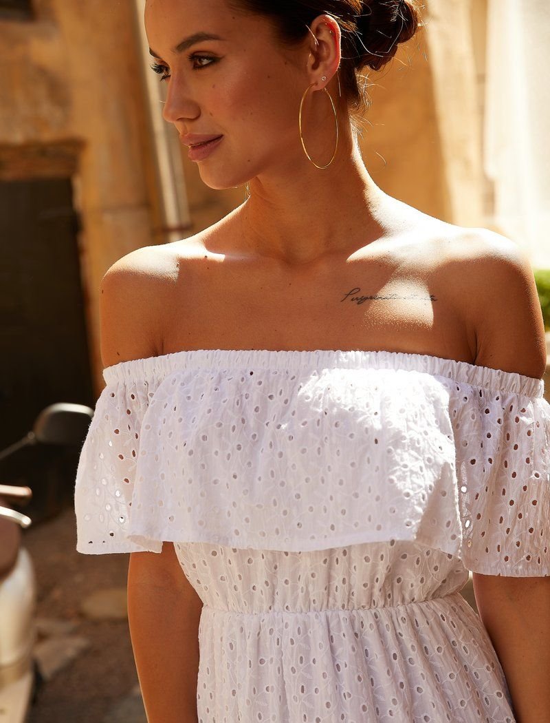 Cotton off-the-shoulder dress