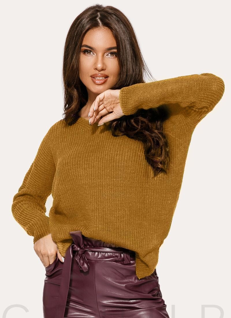 Mustard-colored jumper