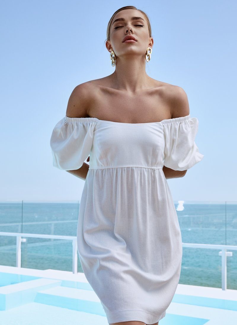 Laconic white dress