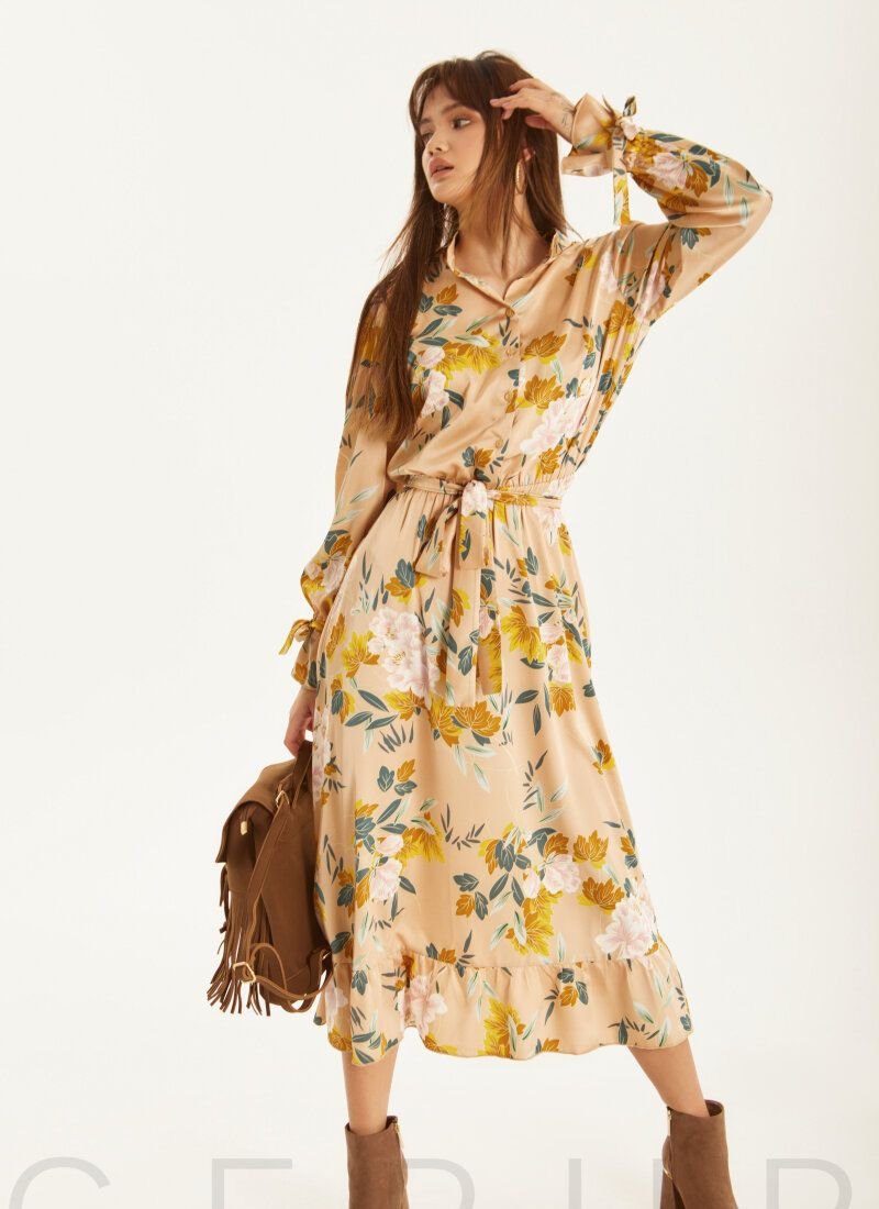 Silk Floral Dress