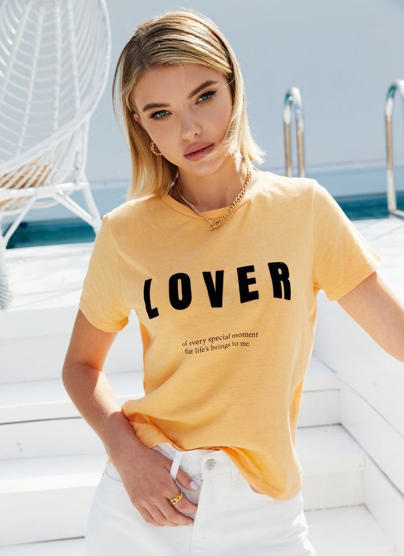 Orange Print T-shirt