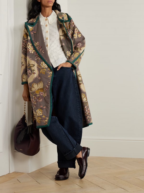Tapestry cotton-jacquard coat
