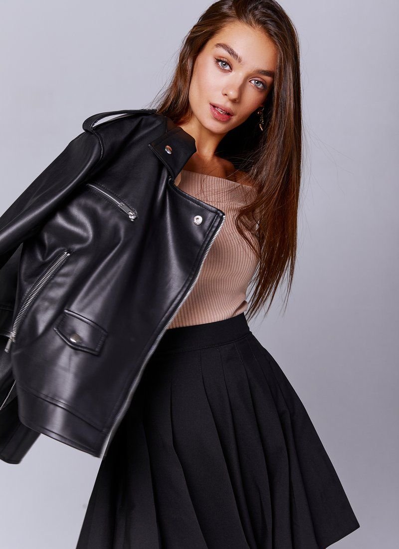 Black T-shirt skirt