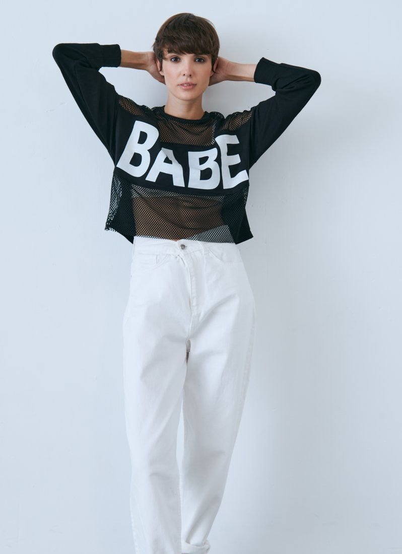 Black longsleeve with mesh