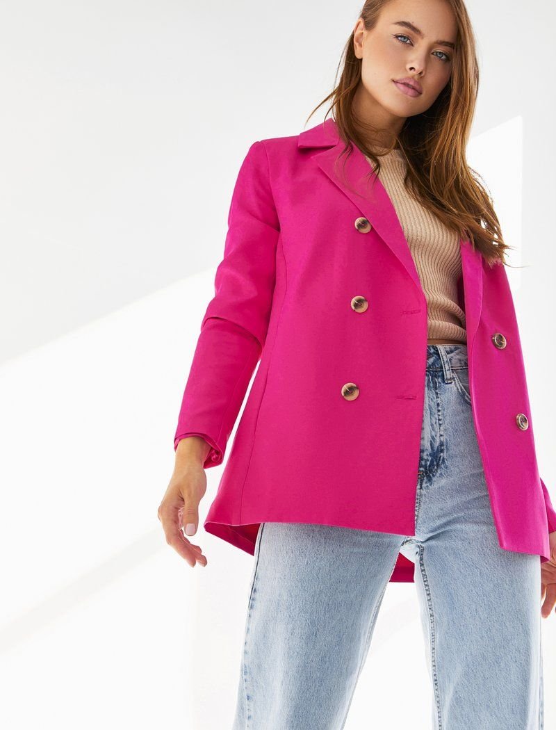 Crimson jacket made of mixed viscose