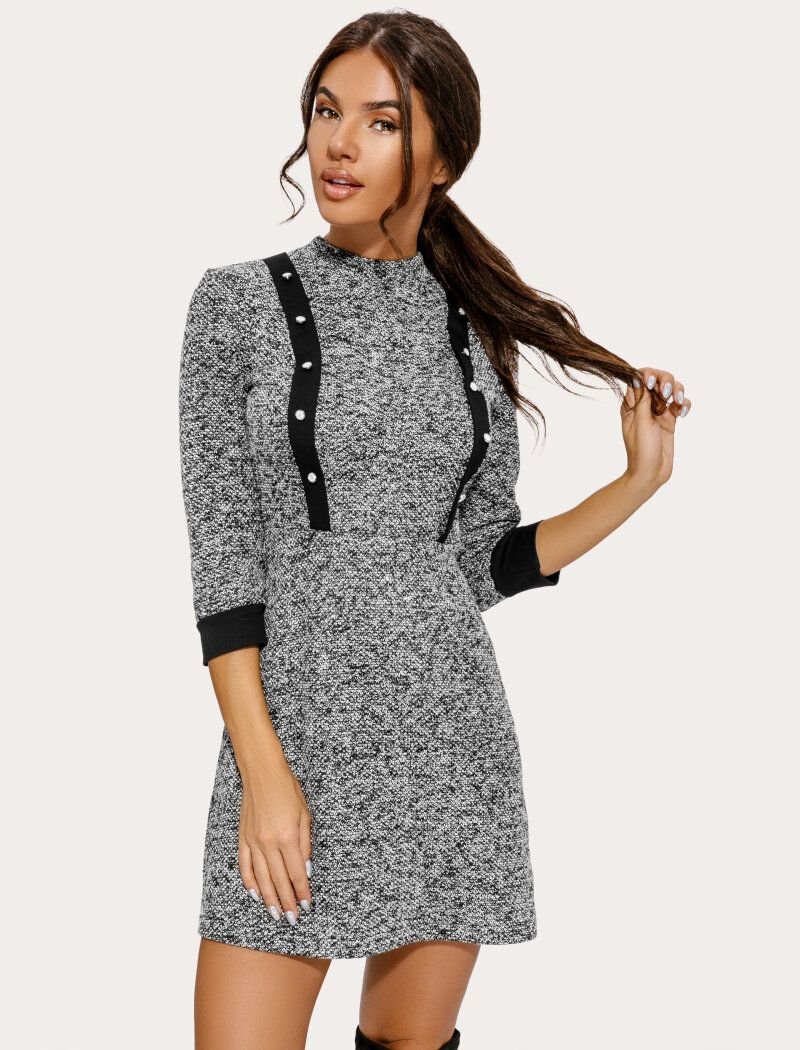 Warm knitted dress