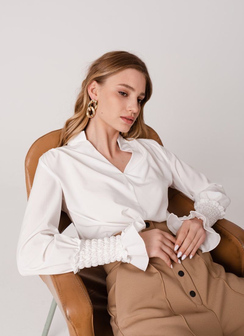 Romantic white blouse