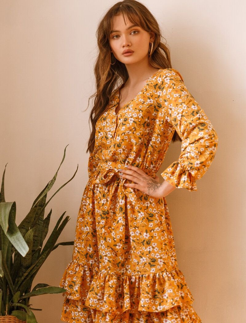 Yellow Floral Dress