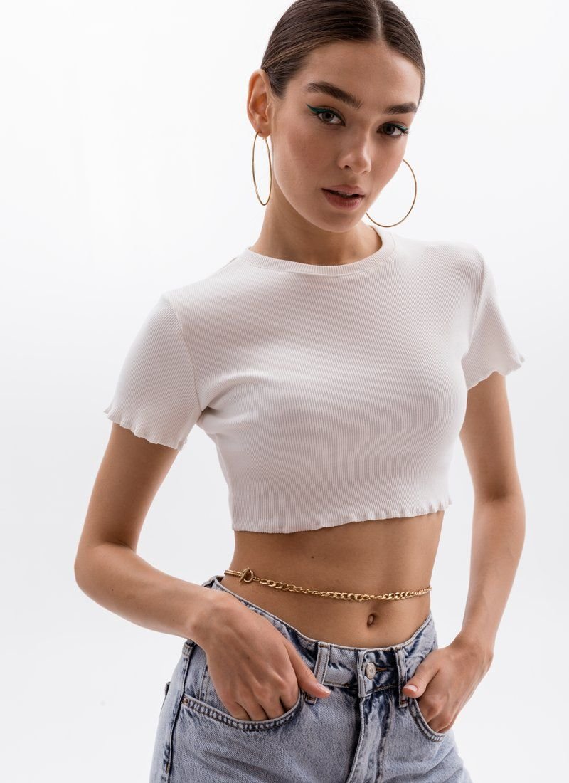 Basic white crop top