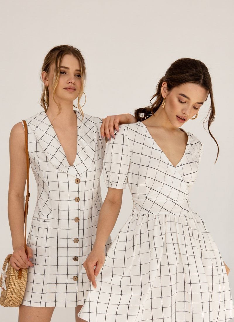 Minimalistic Plaid Dress