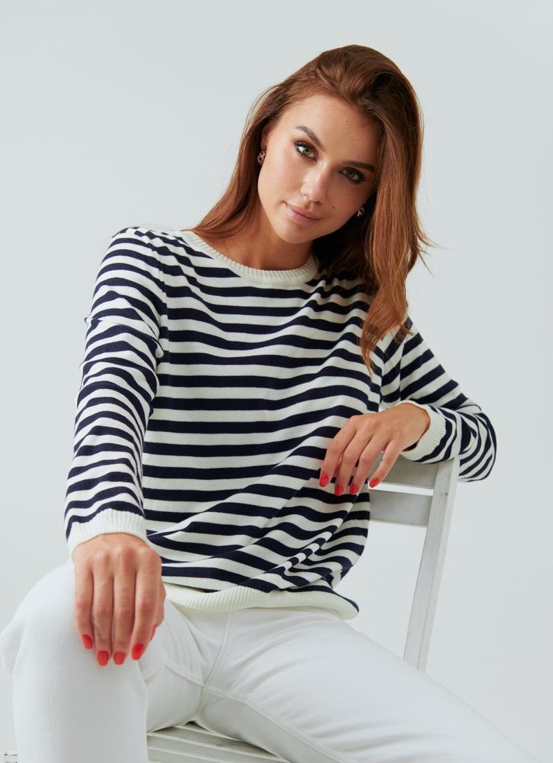 Blue striped jumper