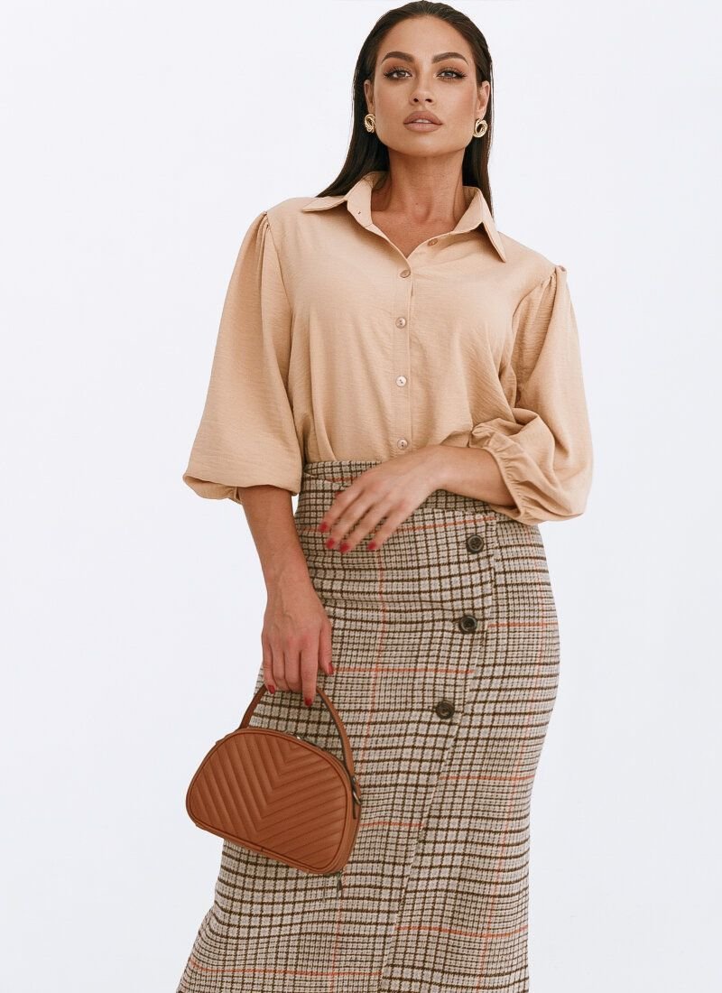 Laconic beige blouse