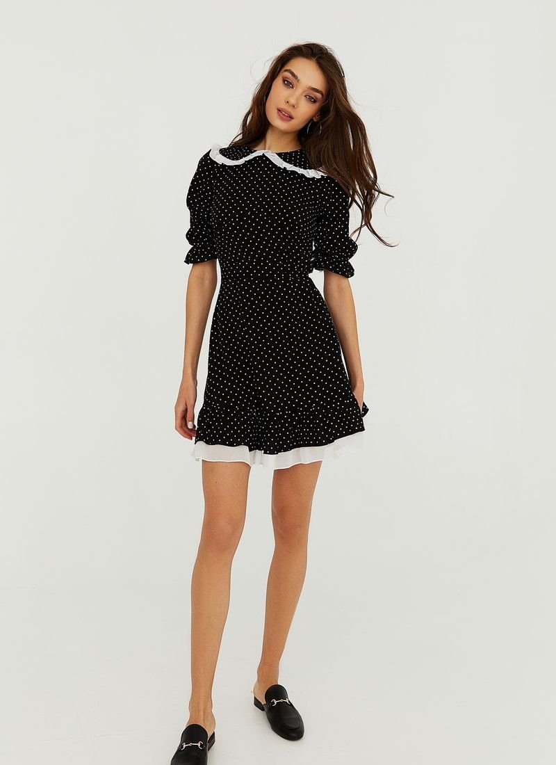 Black dress with collar