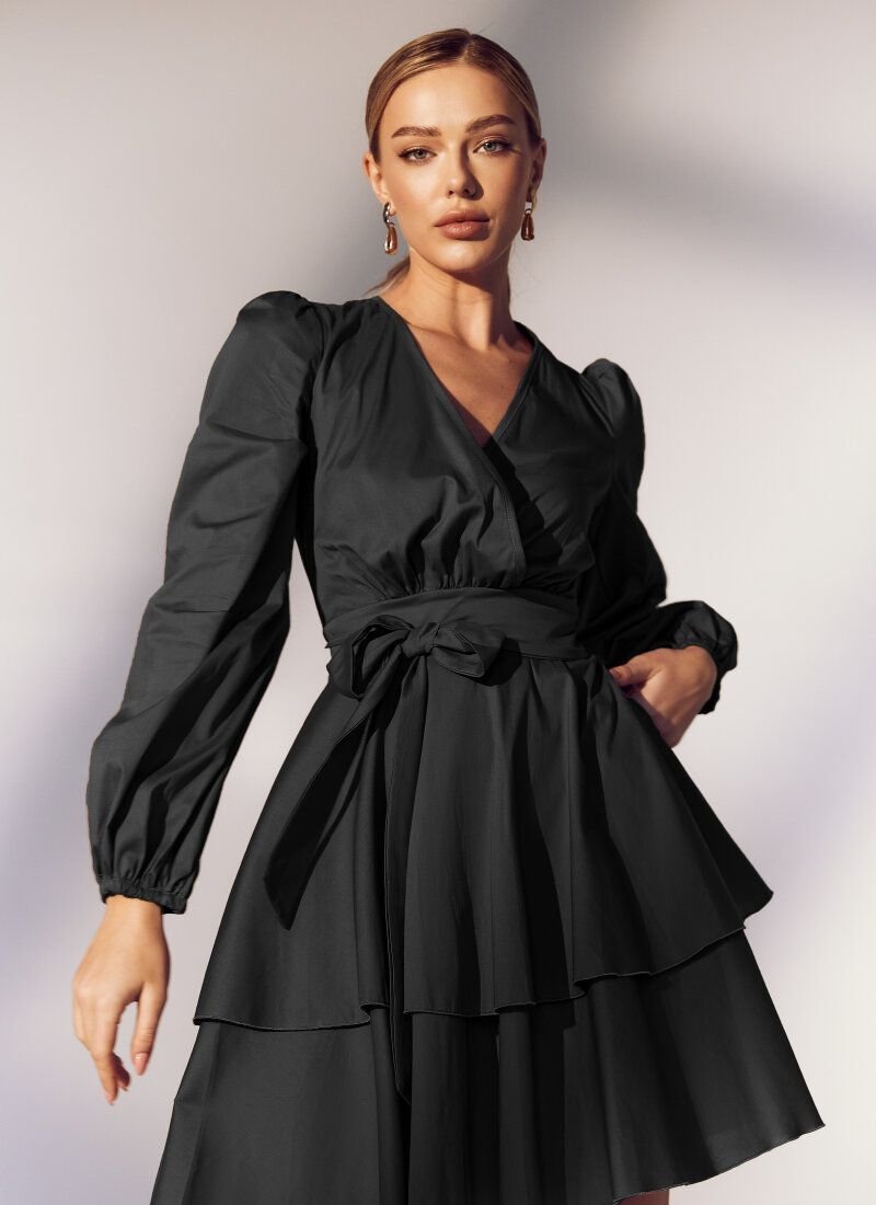Black dress with voluminous skirt