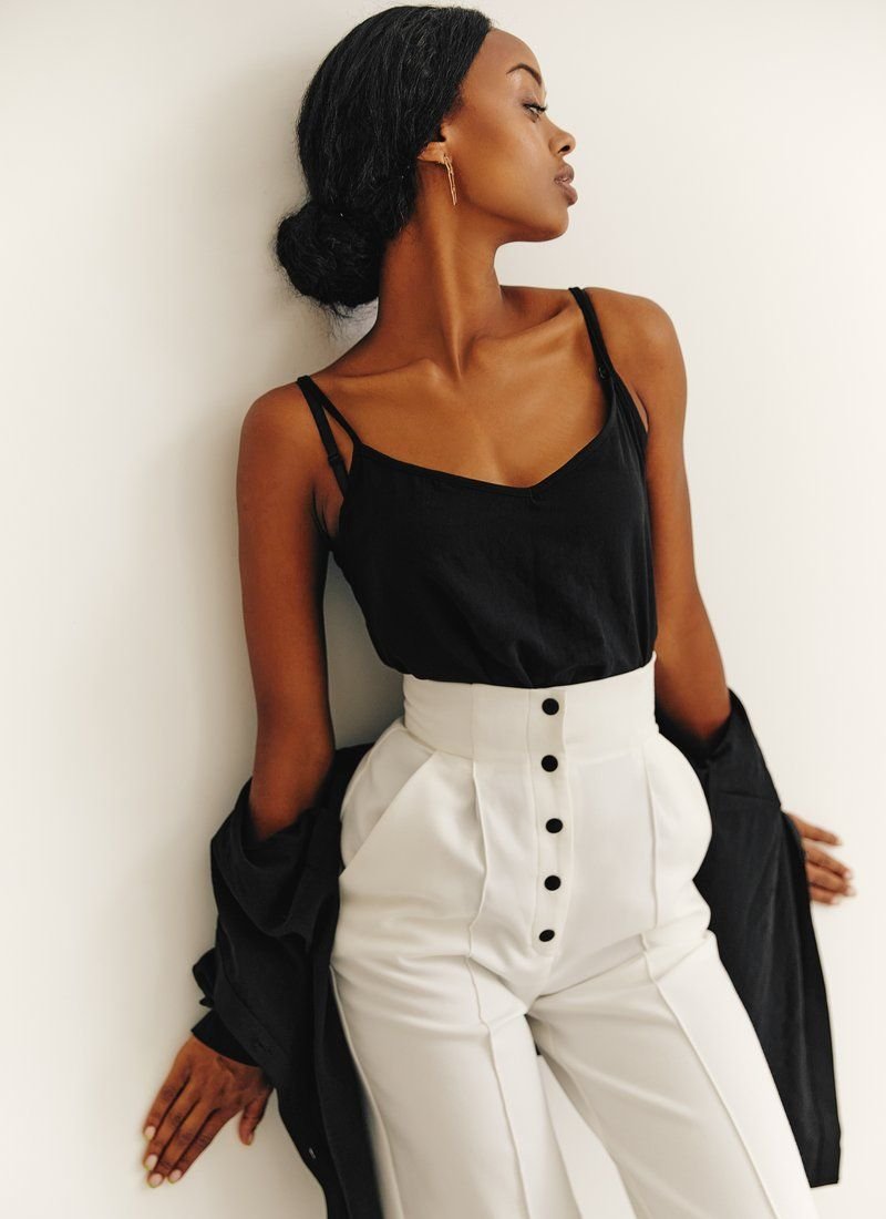 Black Top and Shirt Set