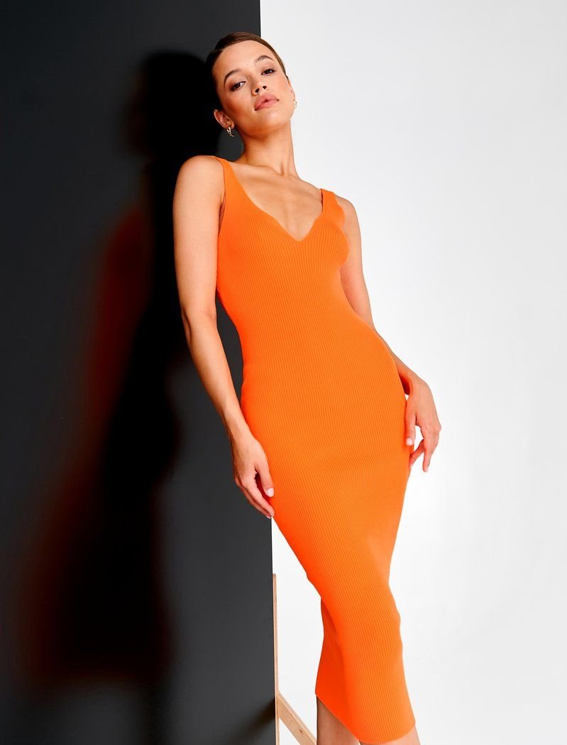 Knitted bright dress