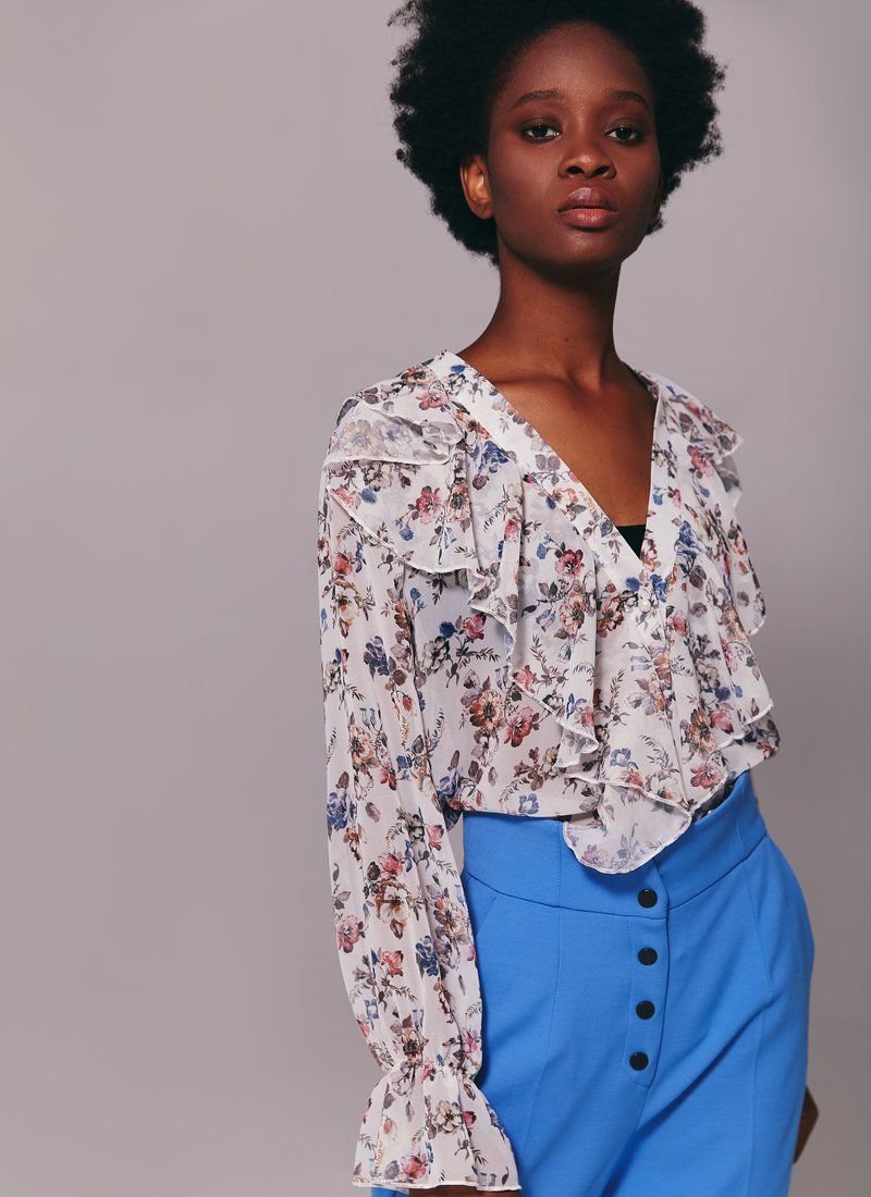 Flowered Chiffon blouse