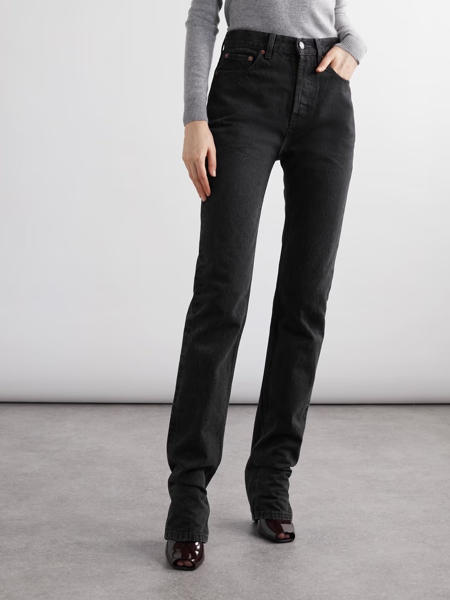 Dark Shade High-Rise Flared Fit Jeans
