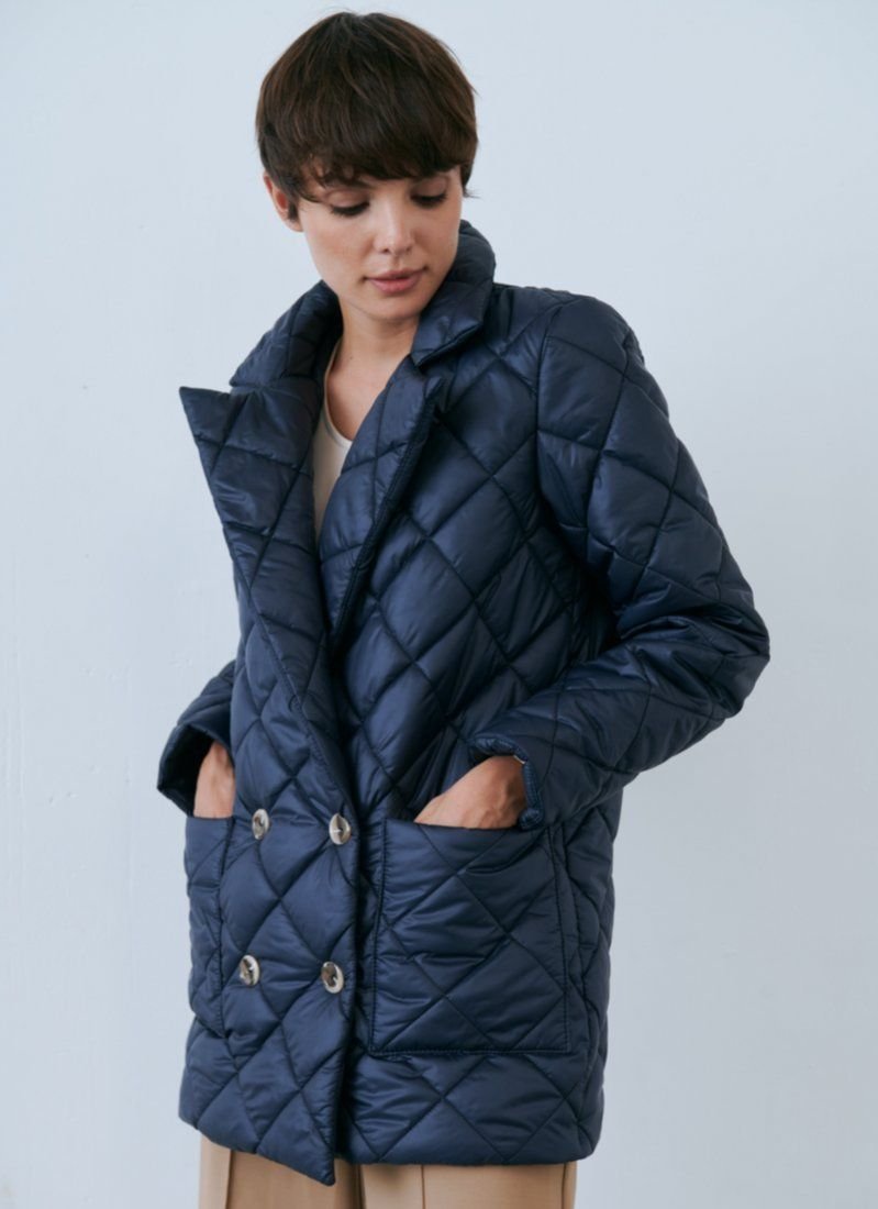 Blue quilted jacket