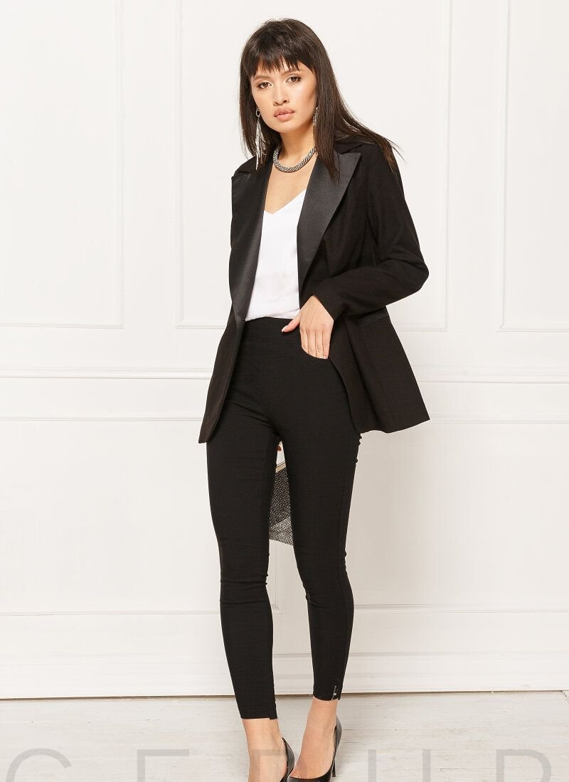 Elastic jeggings in black