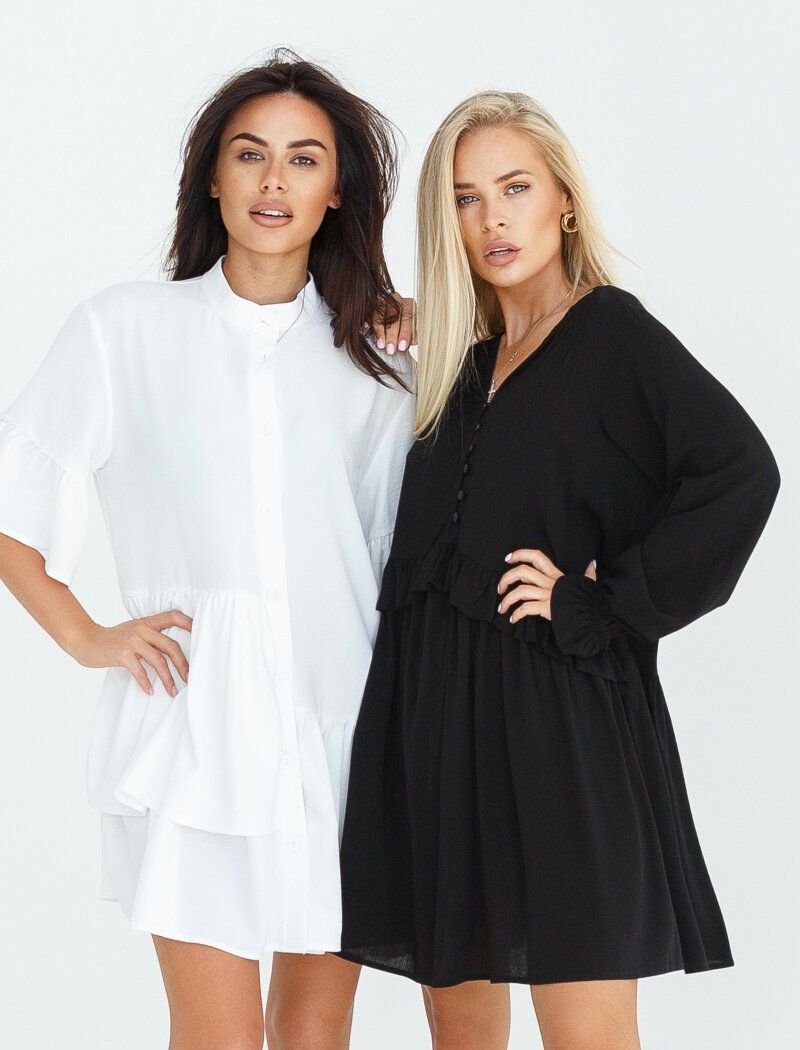 Oversized flying black dress