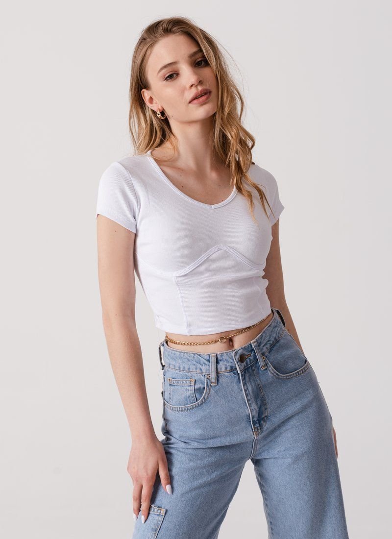 White Crop Top