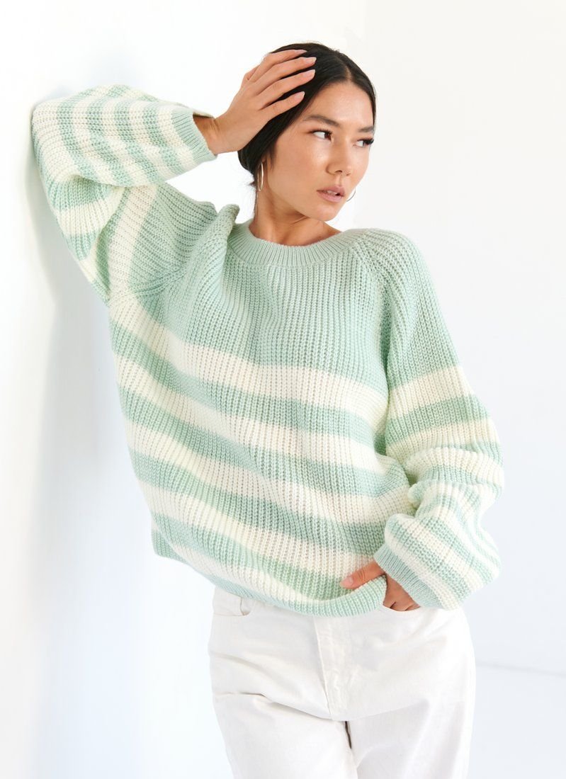 Mint striped sweater