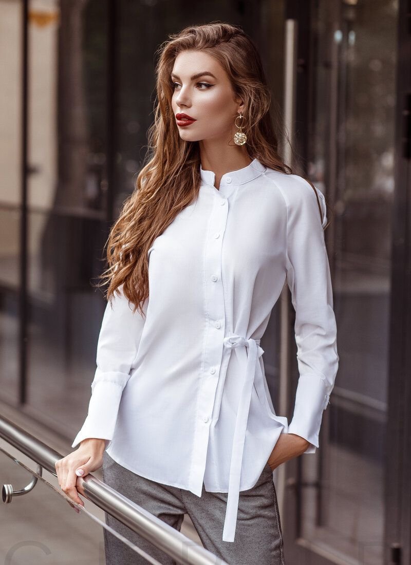 White shirt with ties