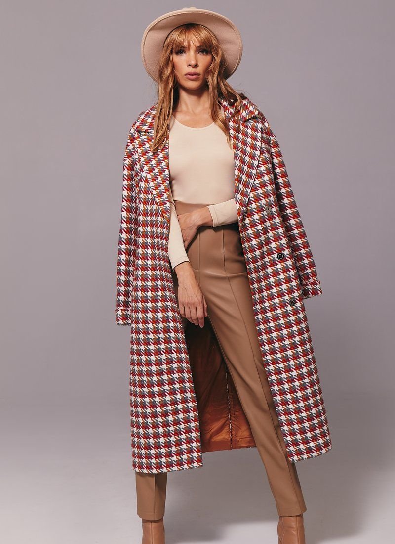 A red coat with a goose's foot