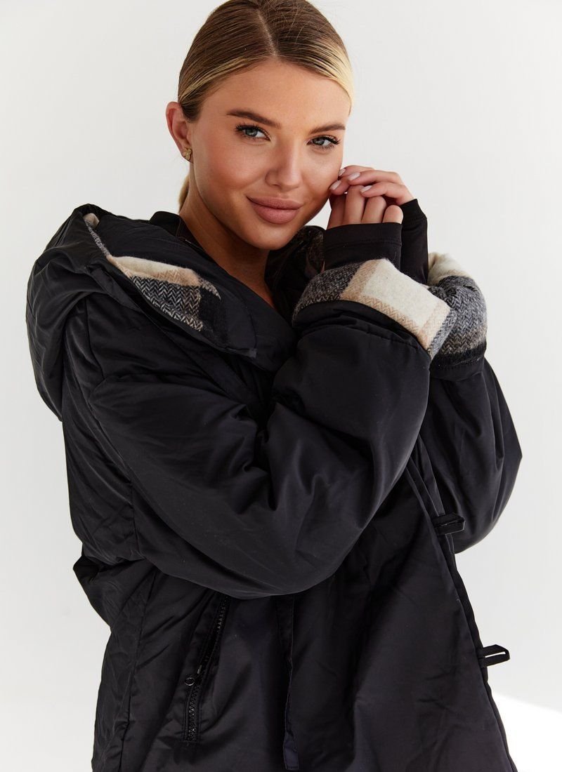 Warm Black Hooded jacket