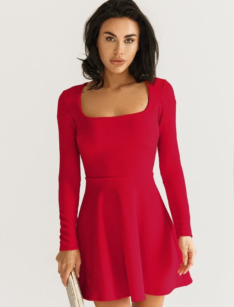 Fitted red dress