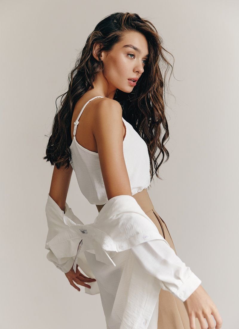 Set of top and shirt